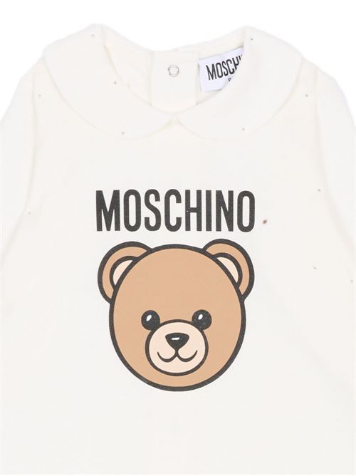 Tuta unisex Moschino Baby bianca MOSCHINO BABY | MUY098LCA1910063